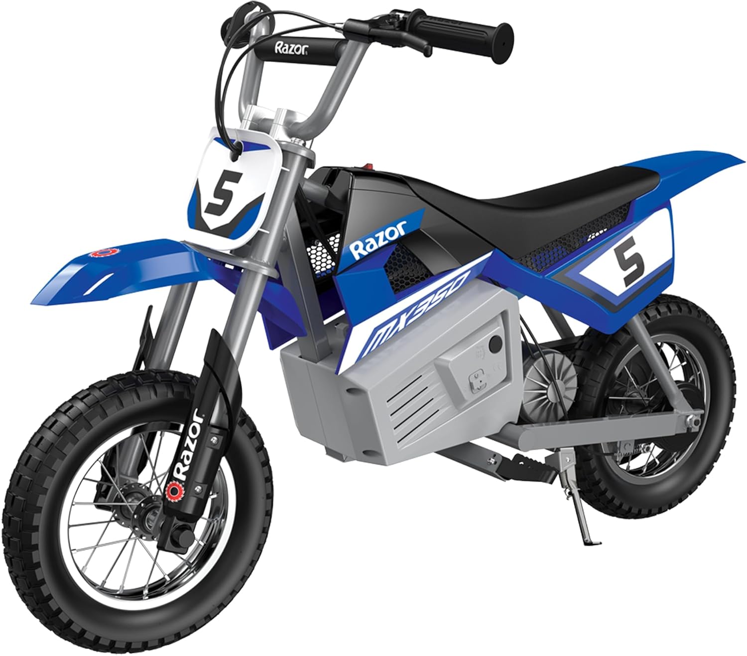 Razor MX350 Dirt Rocket Electric Motocross Bike, Blue, 10-12 inches