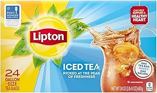 Lipton Unsweetend Iced Tea Bags, Gallon-Sized, 24 Total Tea Bags
