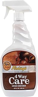 Fiebing's 4 Way Care Leather Cleaner & Conditioner Spray (32oz) - Preserves, Waterproofs, Strengthens All Smooth Leathercraft with Fine Oil & Wax - Leaves No Residue on Car, Shoe, Purse, Boot