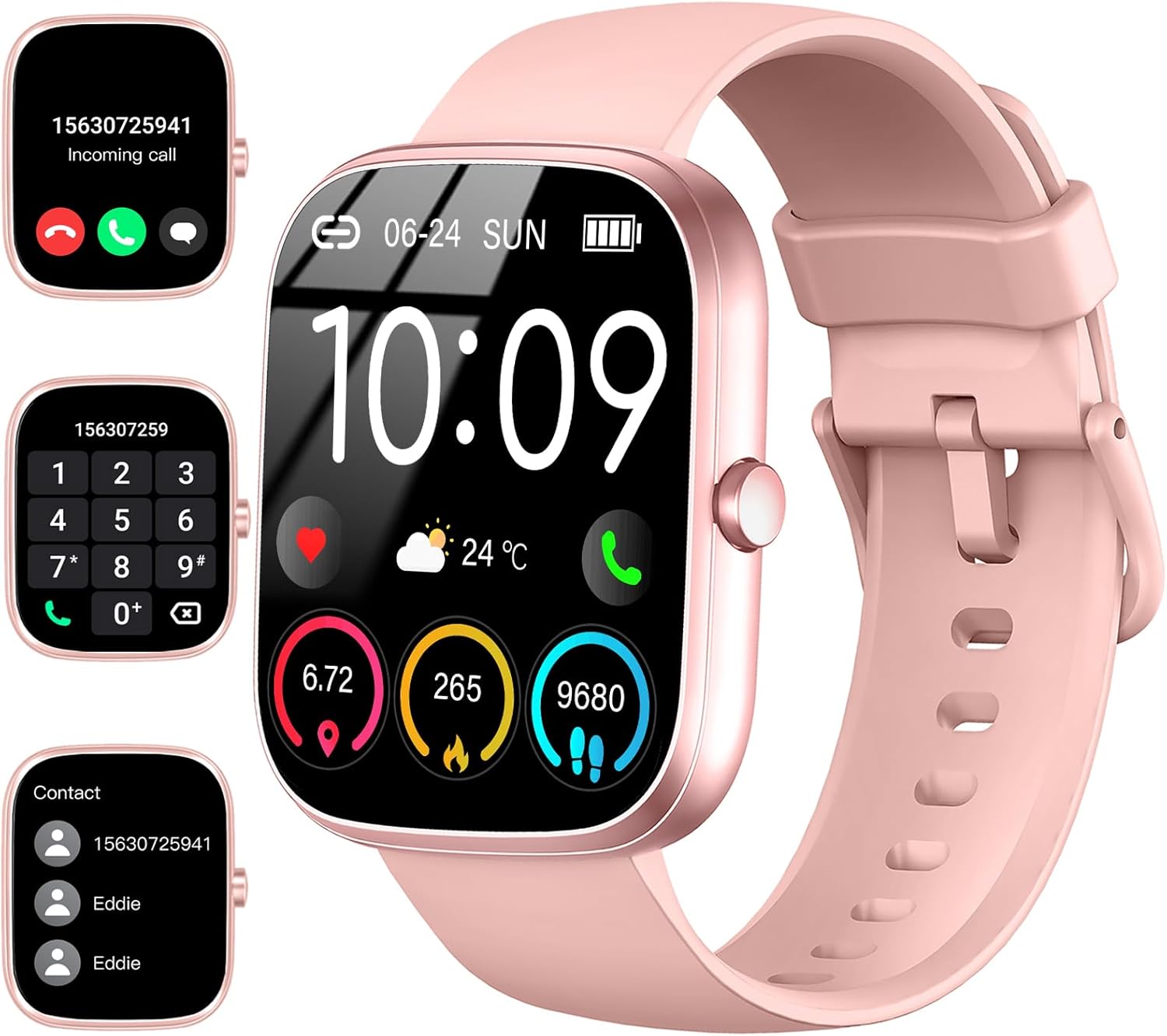 Smart Watch for Women, 2025 HD Smartwatches Answer/Make Calls, 1.91" Fitness Watch with Heart Rate/Sleep Monitor/Step Counter, 110+ Sports, IP68 Waterproof Activity Fitness Tracker for Android IOS