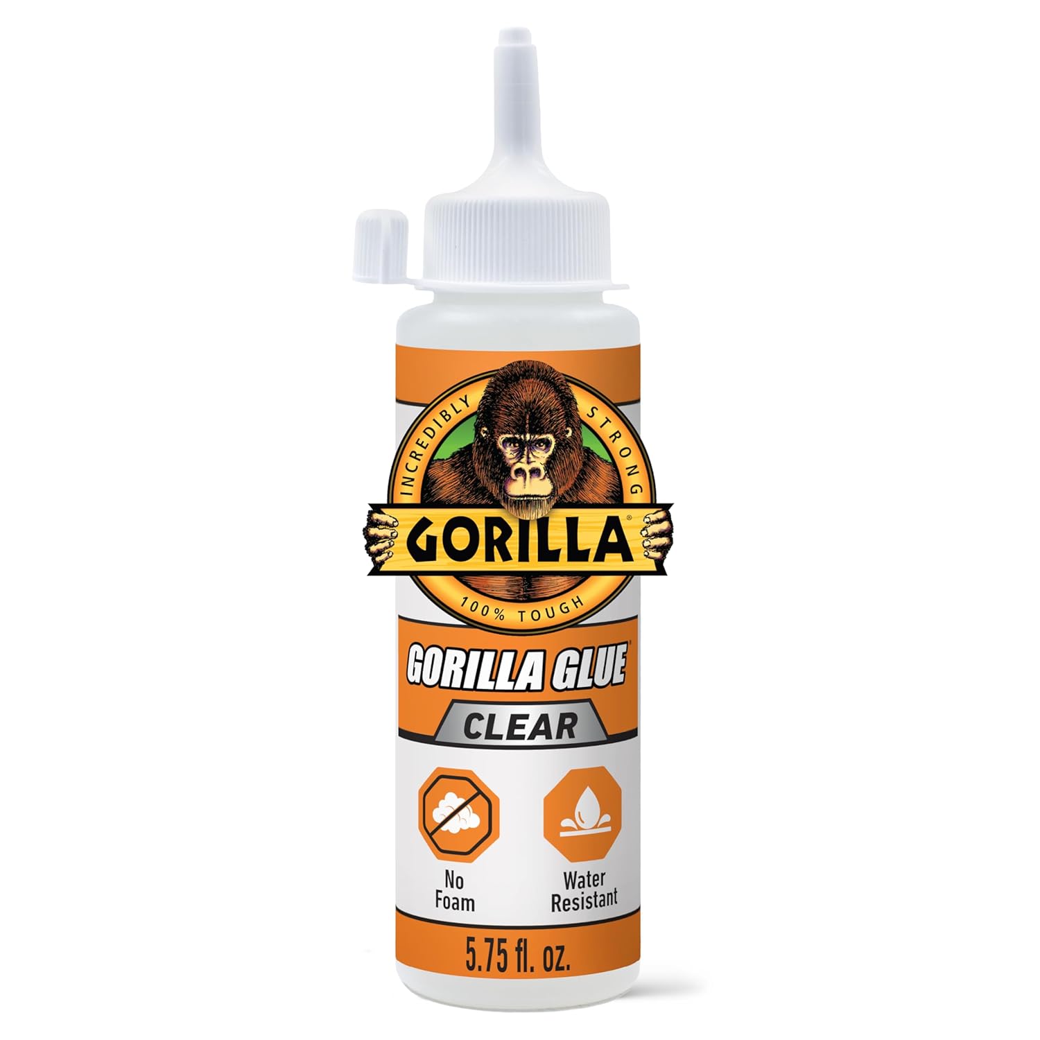 Gorilla Clear Glue, 5.75 Ounce Bottle (Pack of 1) - Crystal Clear, All Purpose, and Water Resistant