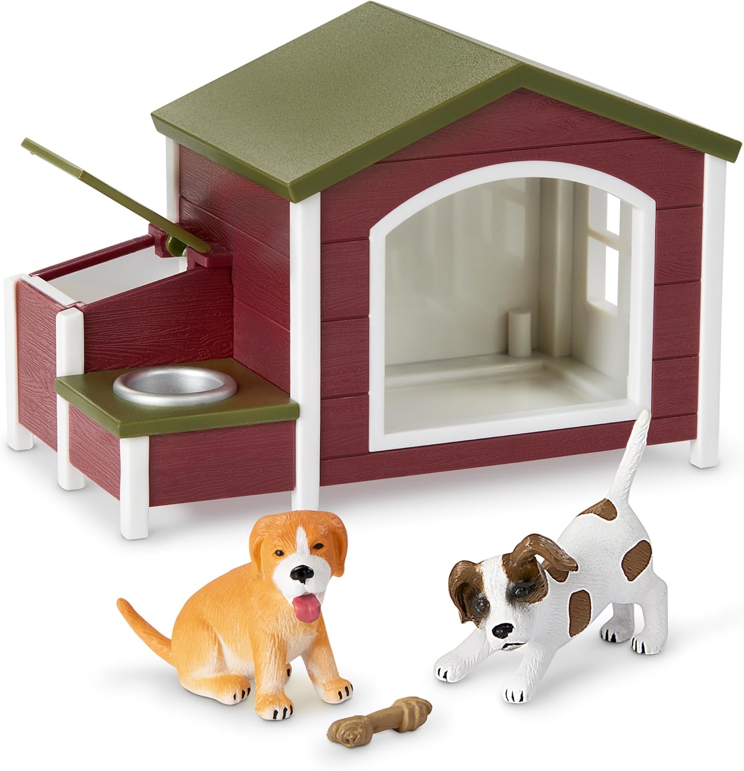 Terra by Battat – 5 Pieces Dog House Playset with Toy Dog Figurines – Durable & Realistic Animal Figures for Toddlers – Educational Playset Encourages Imaginative Play & Early Learning – 3+ Years