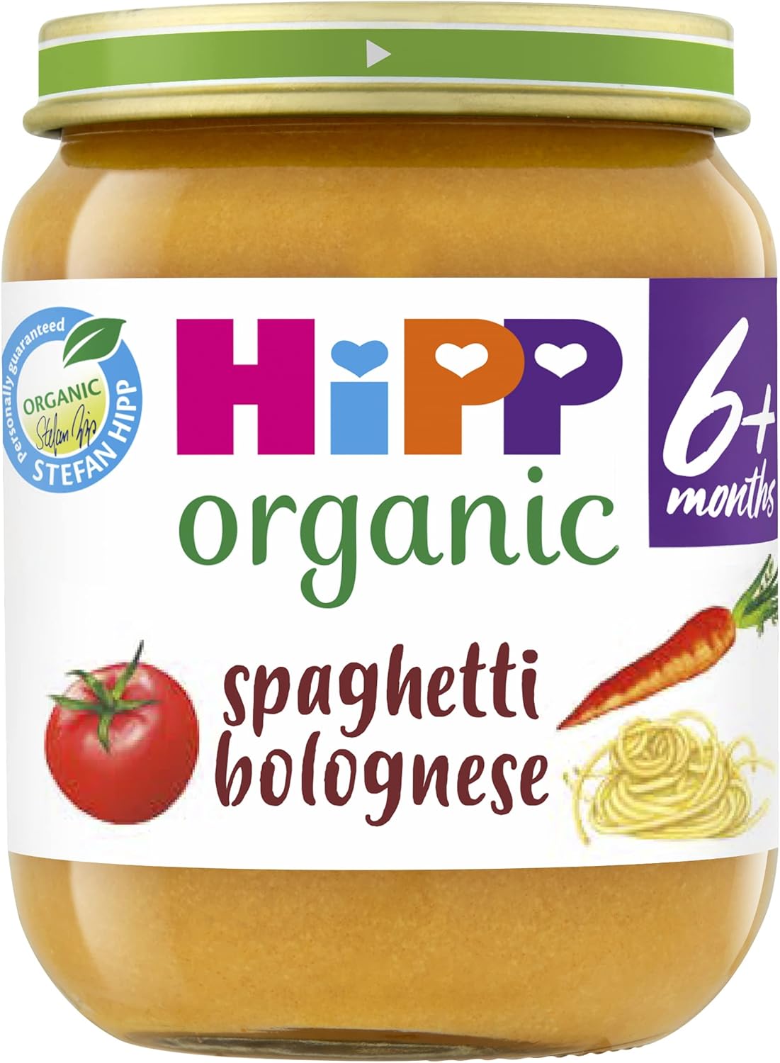 HiPP Organic Spaghetti Bolognese Baby Food Jar 6+ Months (6 x 125g)