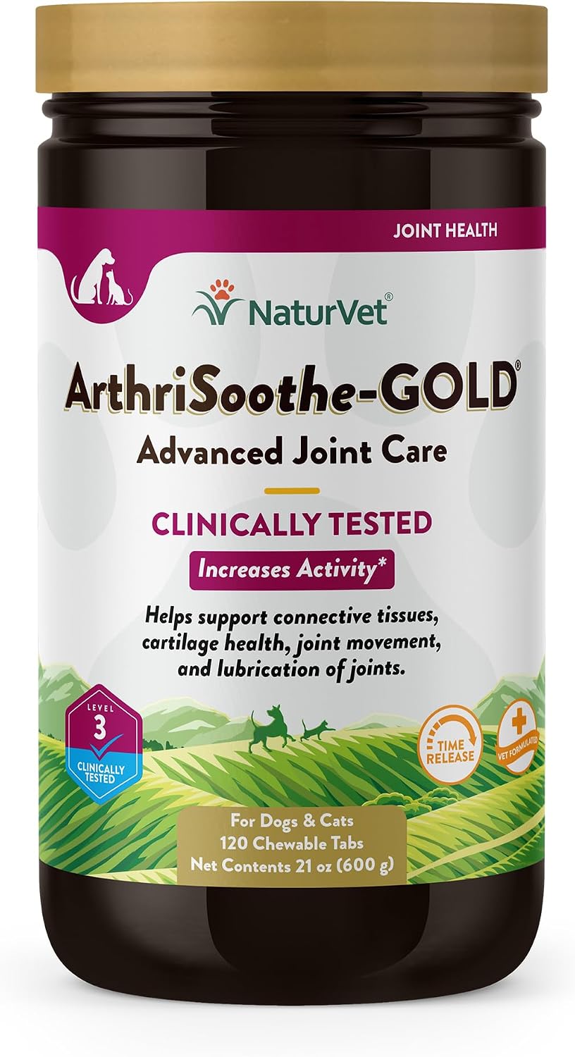 NaturVet ArthriSoothe Gold Tablets Time Release, 120 Pills
