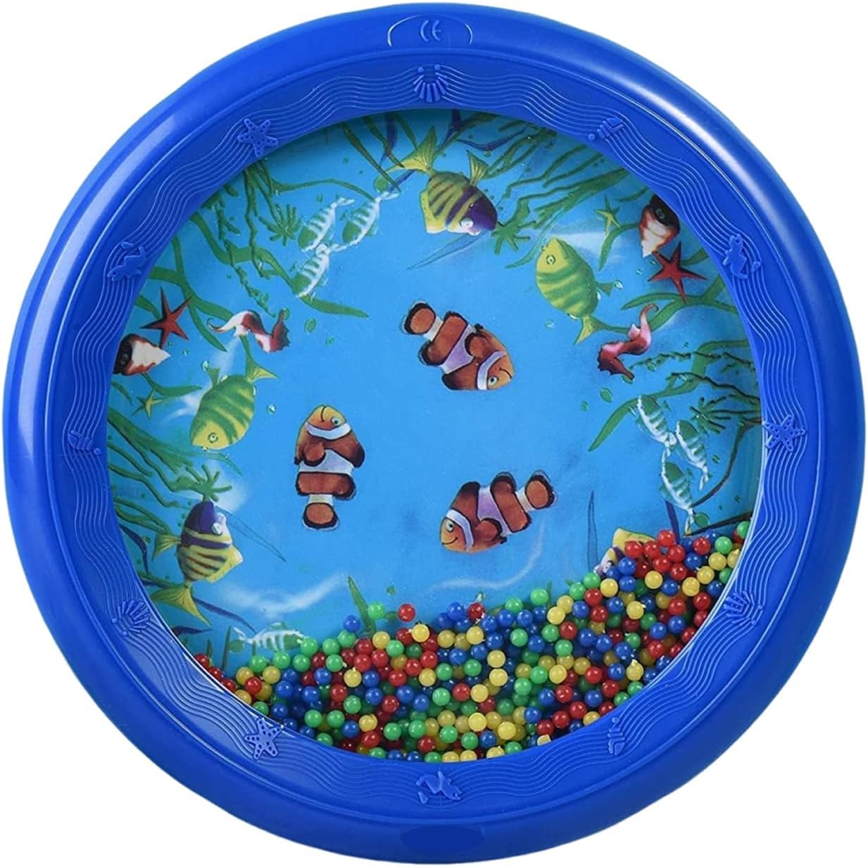 YcsRnn Baby Tambourine, Ocean Drum, Toy Drum, Gift Musical Educational Tool For Kid Child Baby (Blue)