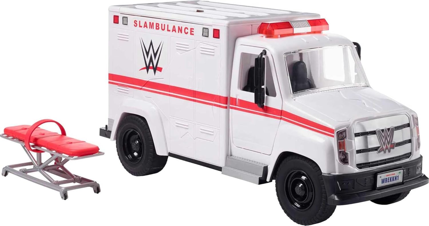 Mattel GNK12 WWE Slambulance Action Figures, Multicolor