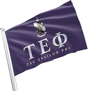 Tau Epsilon Phi Flag Fraternity Greek Life Licensed Flag Banner 3x5 Feet Wall Decor Outdoor Indoor Decoration Brass Grommets Double Stitch (Tau Epsilon Phi # 1)