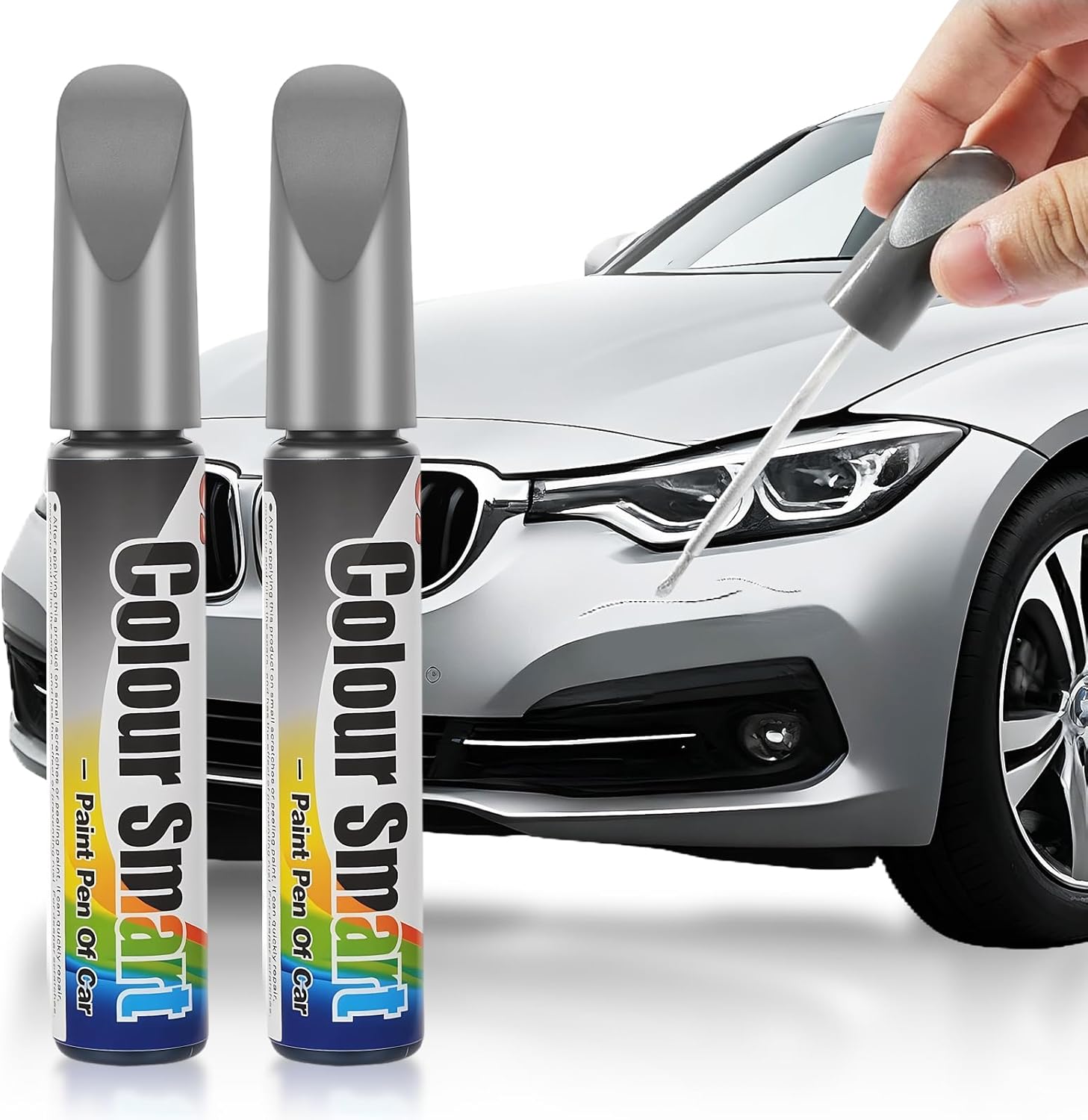 Car Scratch Remover Pen, Silver Car Touch Up Paint by Registration, Touch Up paint for Cars, Quick & Easy Solution to Repair Automotive Scratches, Plastic Roofs, Engine Covers, Bumpers