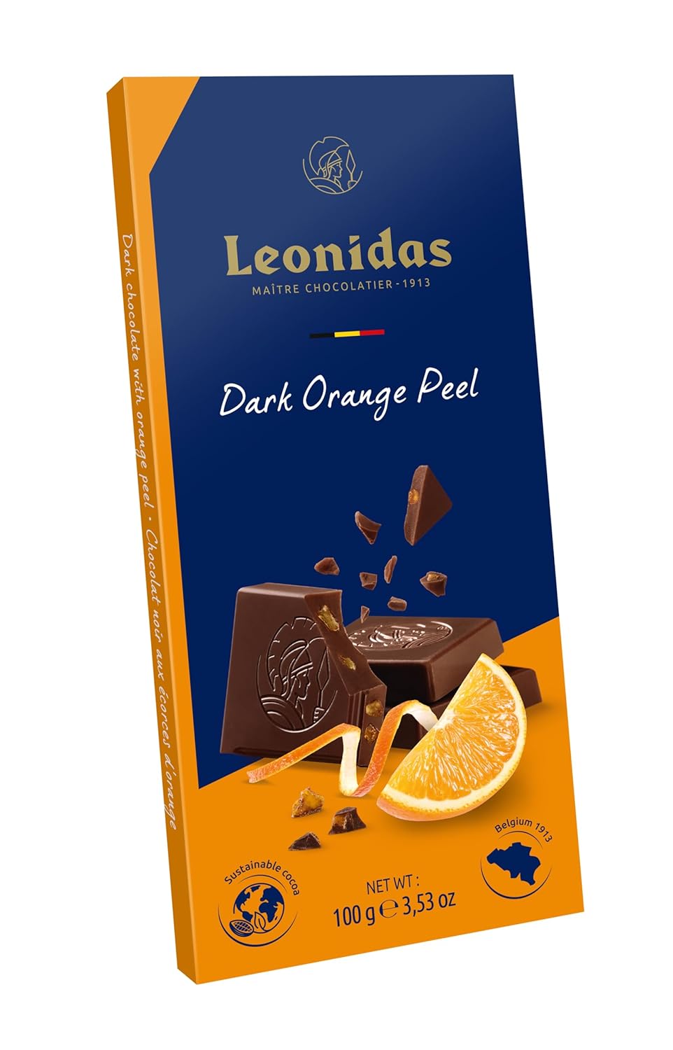 Leonidas Belgian Chocolates - Dark Chocolate with Orange - 100 gr