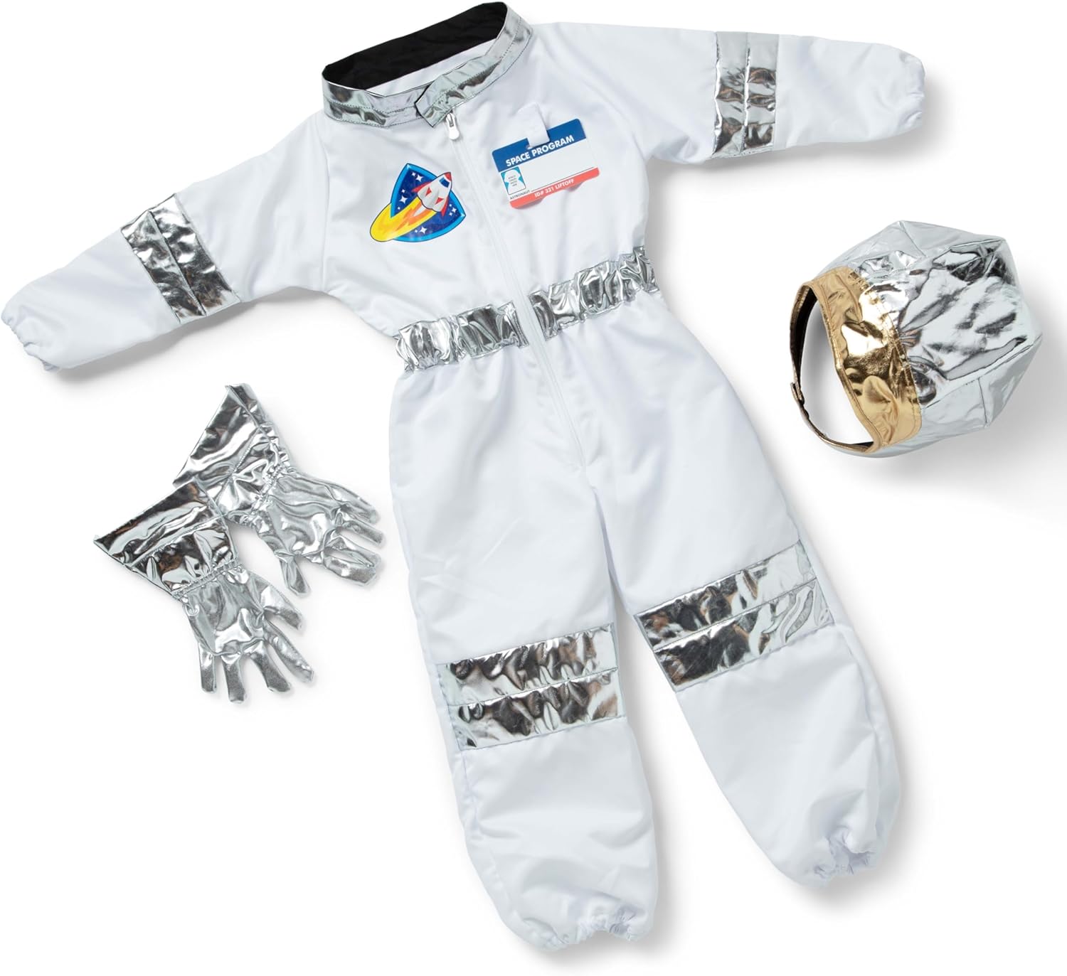 Melissa & Doug Astronaut Costume | Role Play Toys for Kids & Toddlers | Fancy Dress | Dressing Up Clothes for Girls or Boys | Pretend Play Gifts for Age 3-6