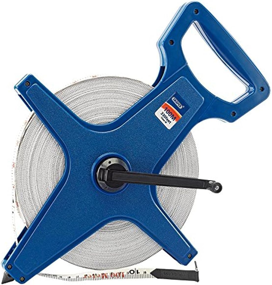 Draper 100m Surveyors Tape Measure Fibreglass | Measuring Tape with Soft Grip Winding Grab Handle | 51091