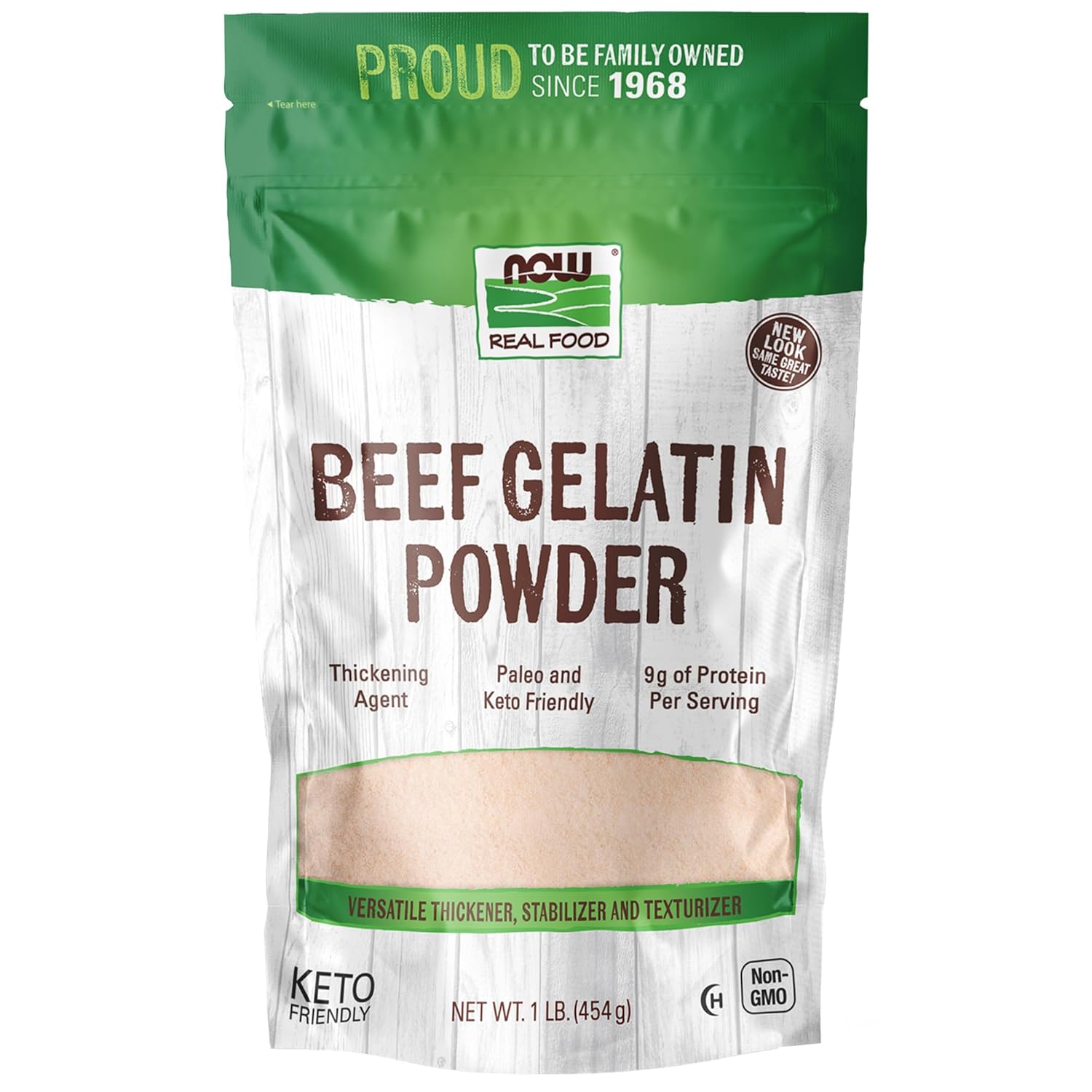 NOW Foods, Beef Gelatin Powder, Natural Thickening Agent, Source of Protein, 1-Pound (Packaging May Vary)