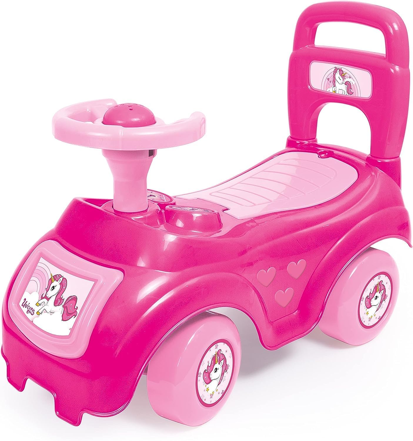 DOLU Children's Unicorn Sit n' Ride Push Along Car Vehicle Toy Age 12+ Pink