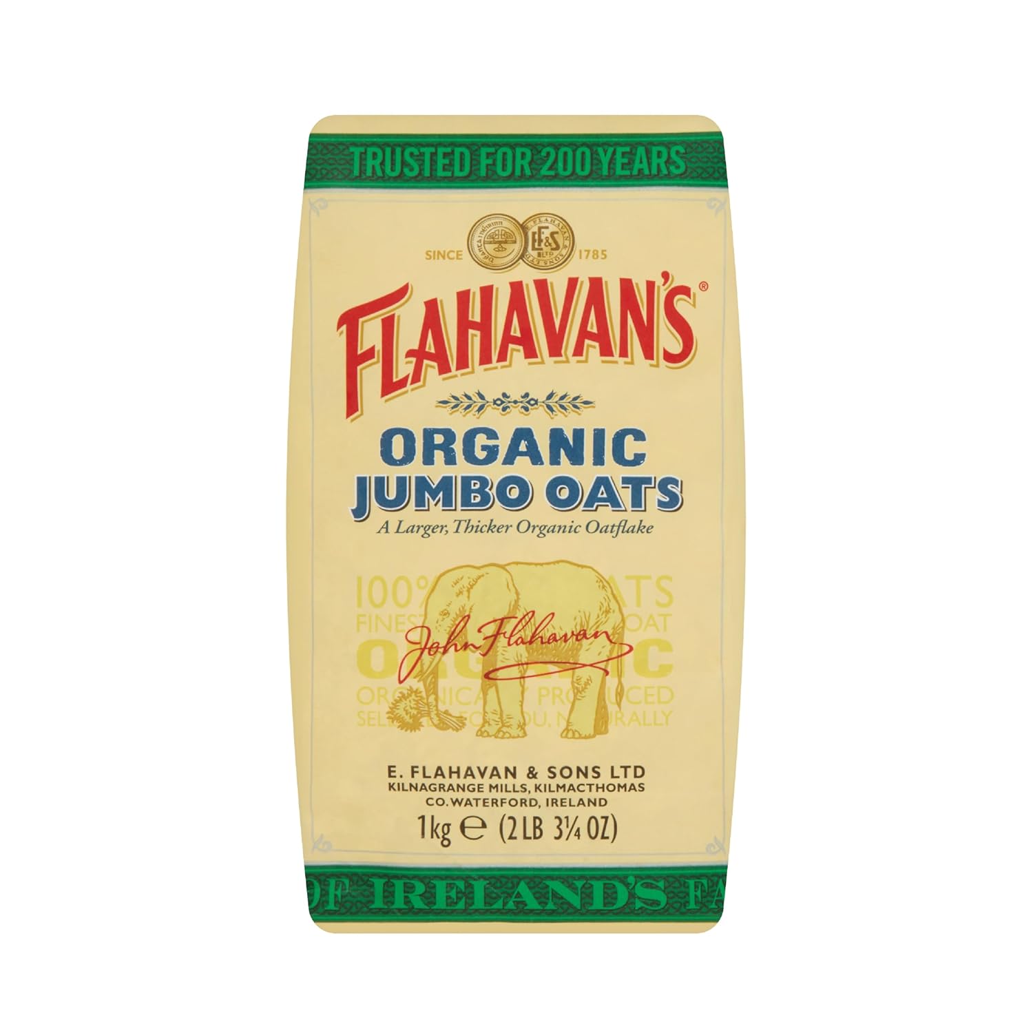 Flahavan's Irish Organic Jumbo Oats (1Kg)