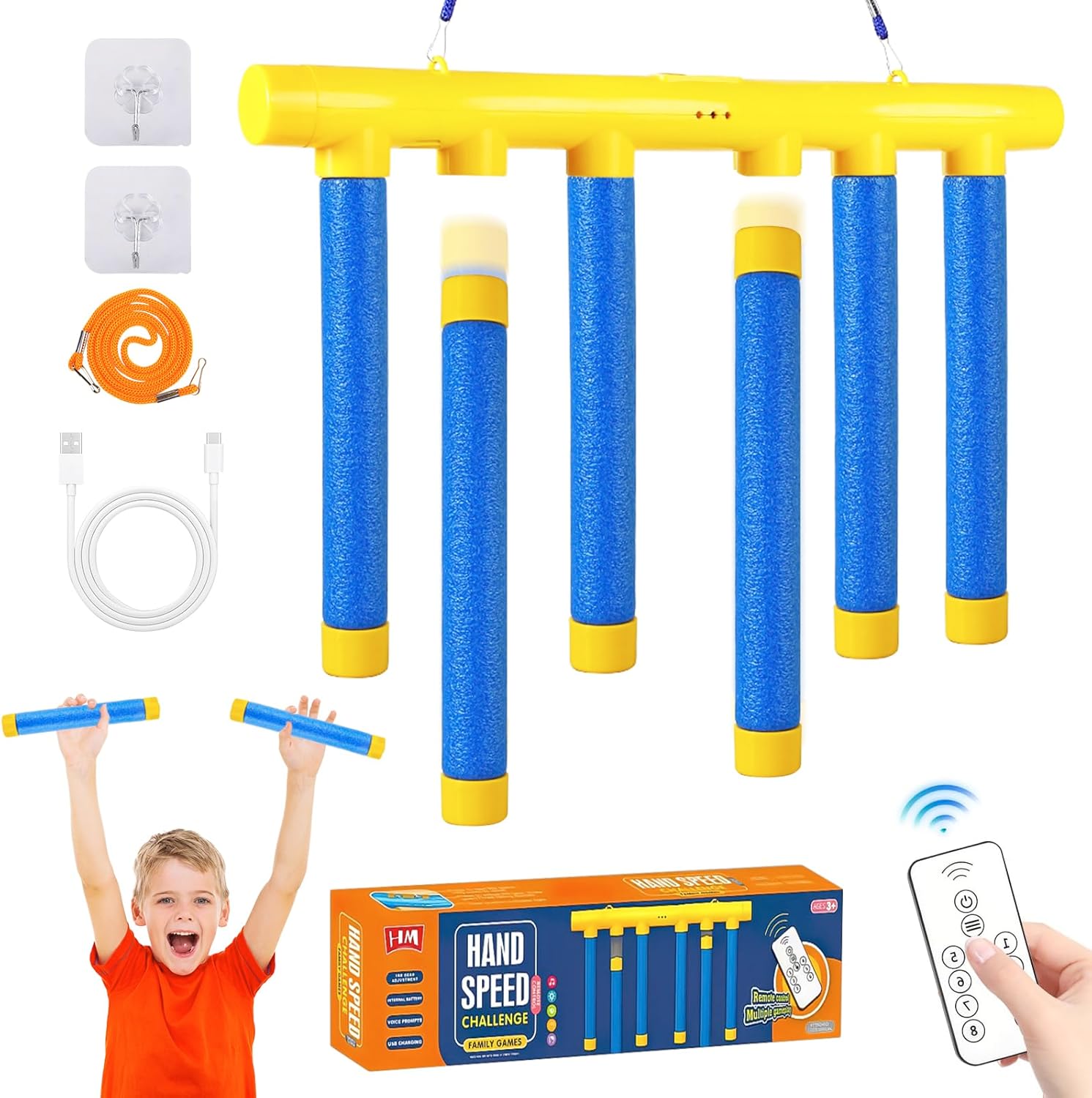 Catching Sticks Games Reaction Game, Dropping Stick Game Falling Sticks Catching Game, Hand Speed Challenge Pick Up Sticks Game, Hand-Eye Coordination Catching Sticks Reflex Games for Kids Adults(A)