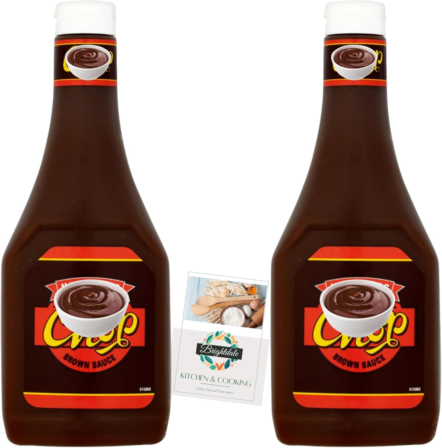 Brown Sauce Bundle with Hammonds Chop Sauce Squeezy 698g 2 Pack + Brightdale Kitchen Booklet