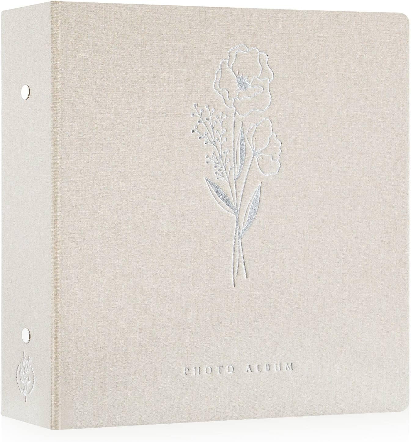 Lanpn Photo Album 4x6 600 Pockets Photos, Linen Cover Large Picture Albums Holds 600 Horizontal and Vertical Photos Beige