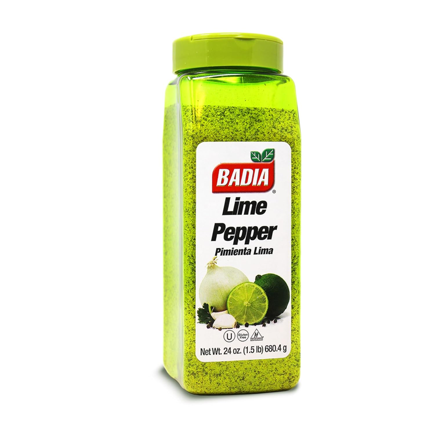 Badia Lime Pepper Seasoning, 24 oz - Pepper, Garlic & Onion, Zesty Citrus Blend for Chicken, Seafood & Vegetables