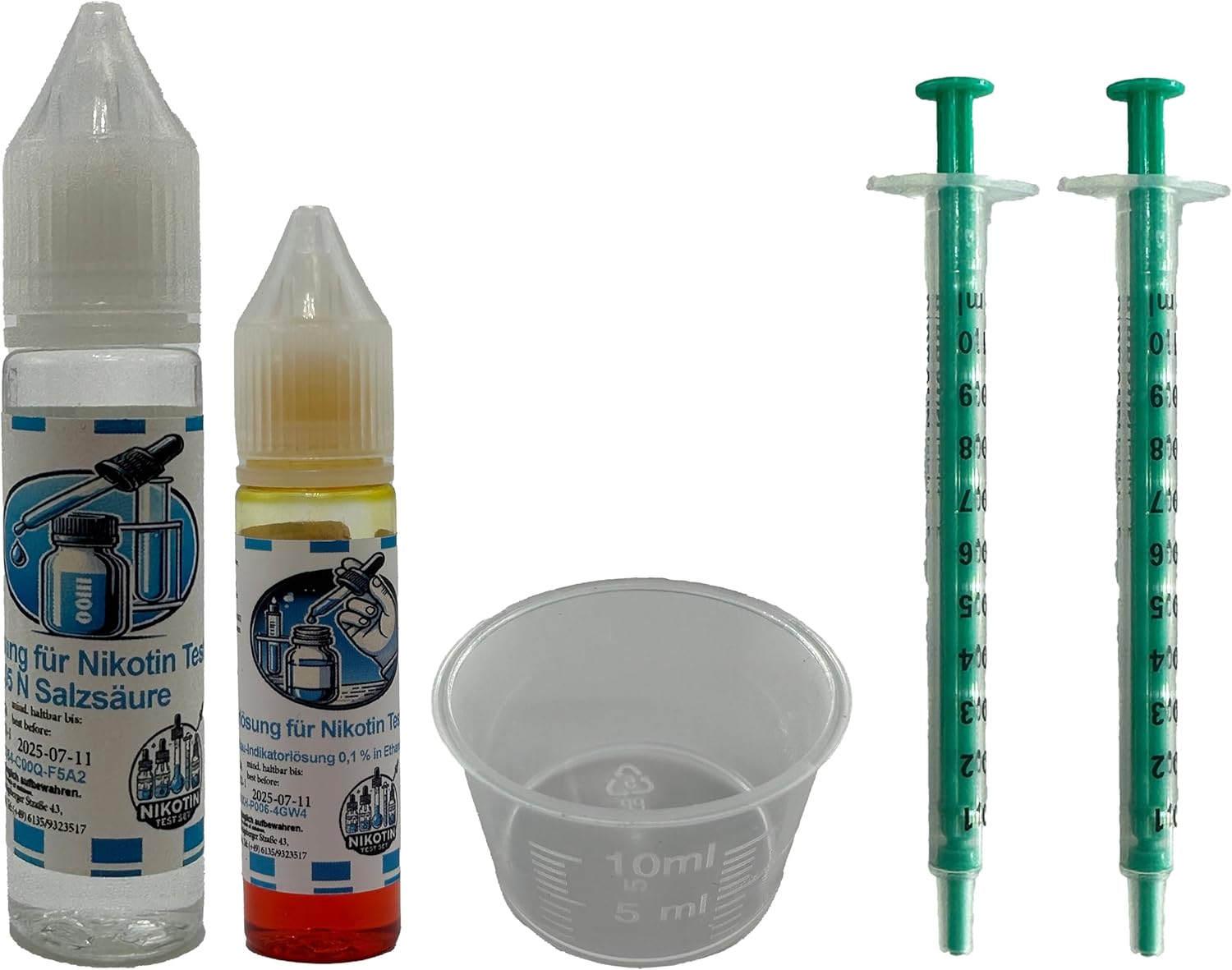 Nicotine Test Set - Nicotine Content Determination in Liquids - Complete Set