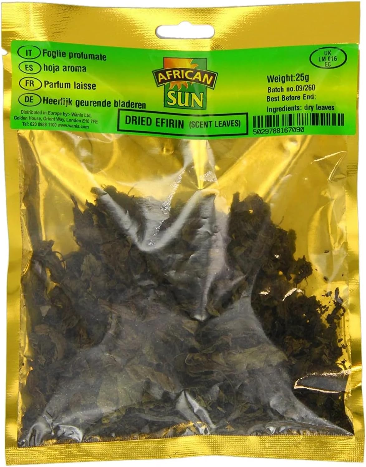 MASAfrican Sun Dried Eferin Scent Leaf 25g-Fd