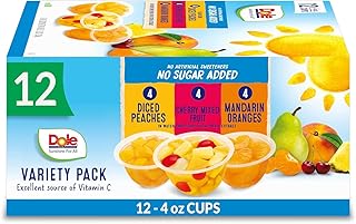 Dole Diced Peaches, Mandarin Oranges, and Cherry Mixed Fruit with No Sugar Added Variety Pack - Dole Fruit Bowls Snacks - 4 oz Bowls - 12 Pack
