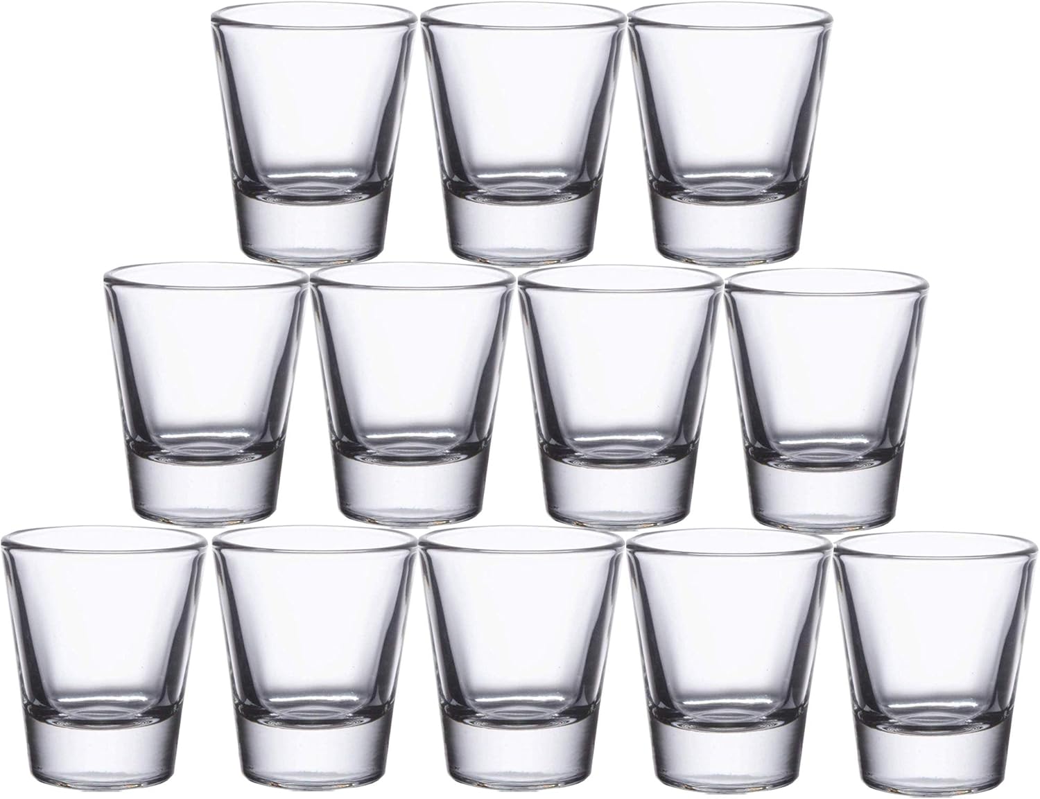 Gmark 1.5-Ounce Heavy Base Shot Glass Set, Whiskey Shot Glass 12-Pack GM2011