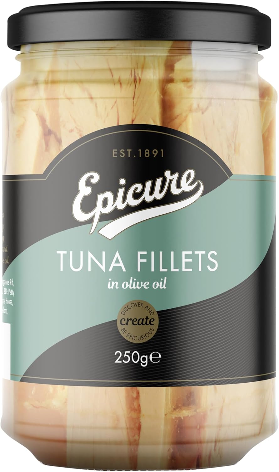 Epicure Tuna Fillets In Olive Oil, Quality Jarred Seafood, Preserved for Flavourful Meals, 250 g Jar (Pack of 1)