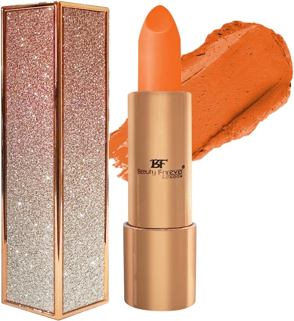 Beauty Forever Semi Matte Lipstick with Vitamin E, Plumping and Long Lasting, 3.6gms (585 Coral)