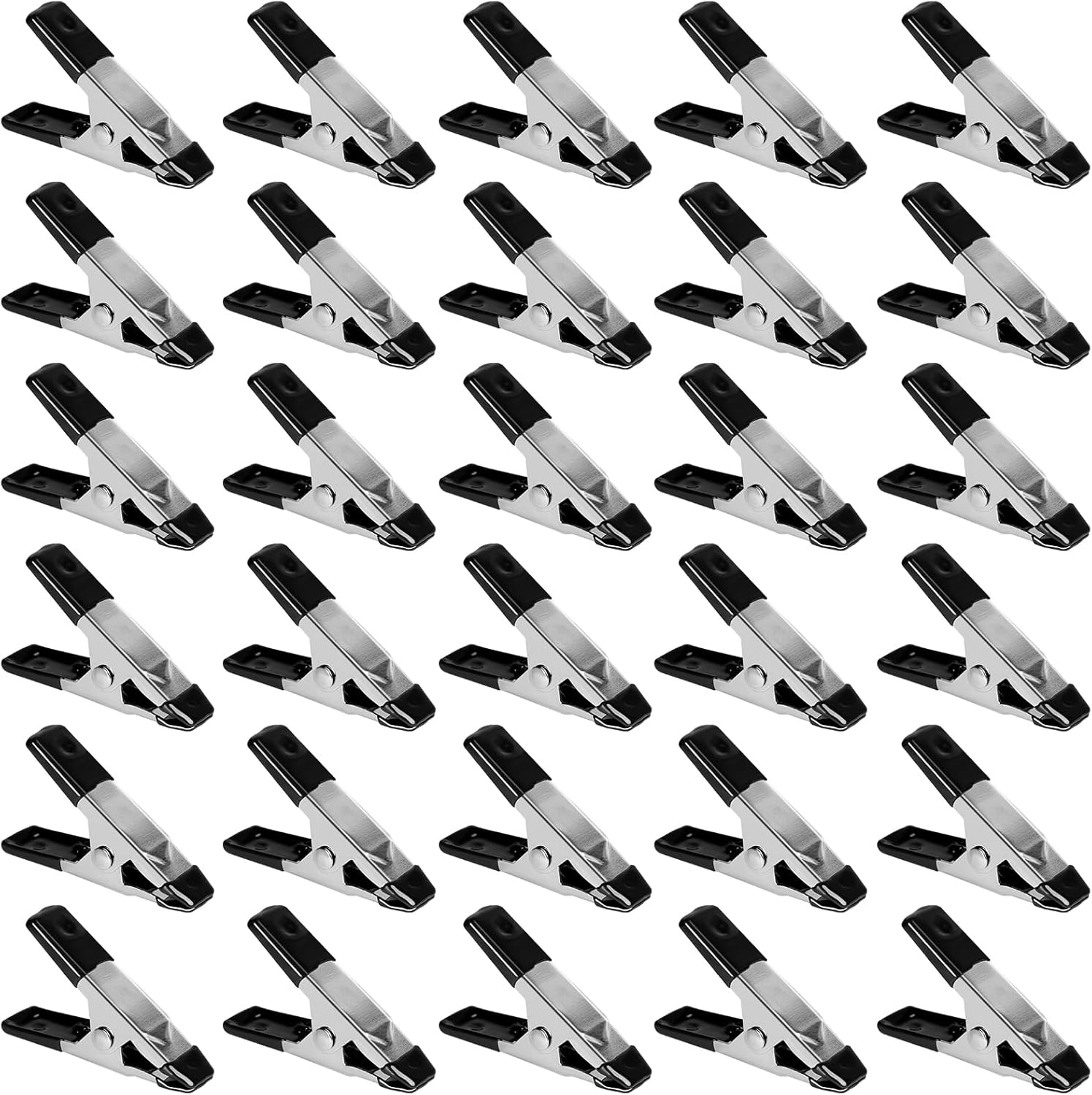 30 Pcs Small Clamps,Garden 2 Inch Mini Spring Clips Clamps Heavy Duty for Crafts/Backdrop/Greenhouse,Metal Chip Clips Open Mouth is 3/4 Inch for Woodworking Photography