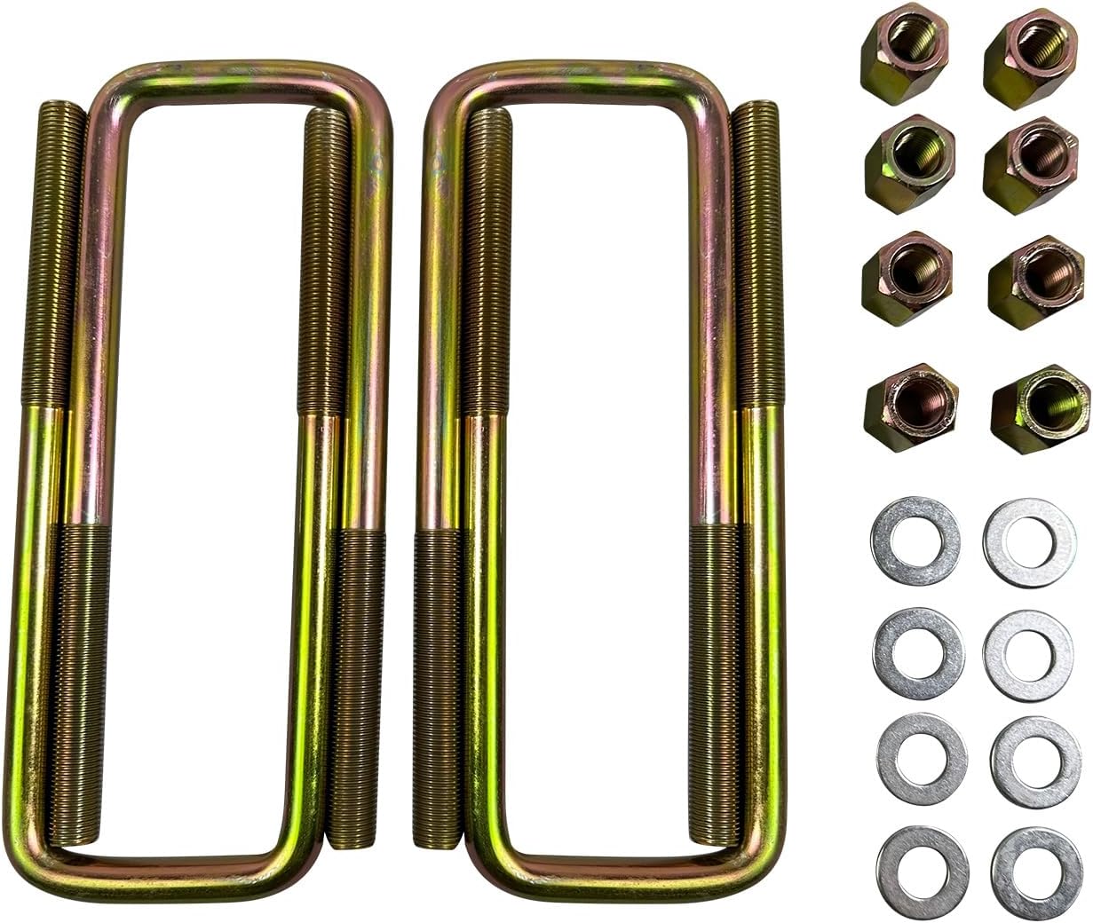 Square U-Bolts with Hardware 2.5" Wide Leaf Springs 8.75" Long Replacement for 1988-2019 Chevy Silverado GMC Sierra 1500