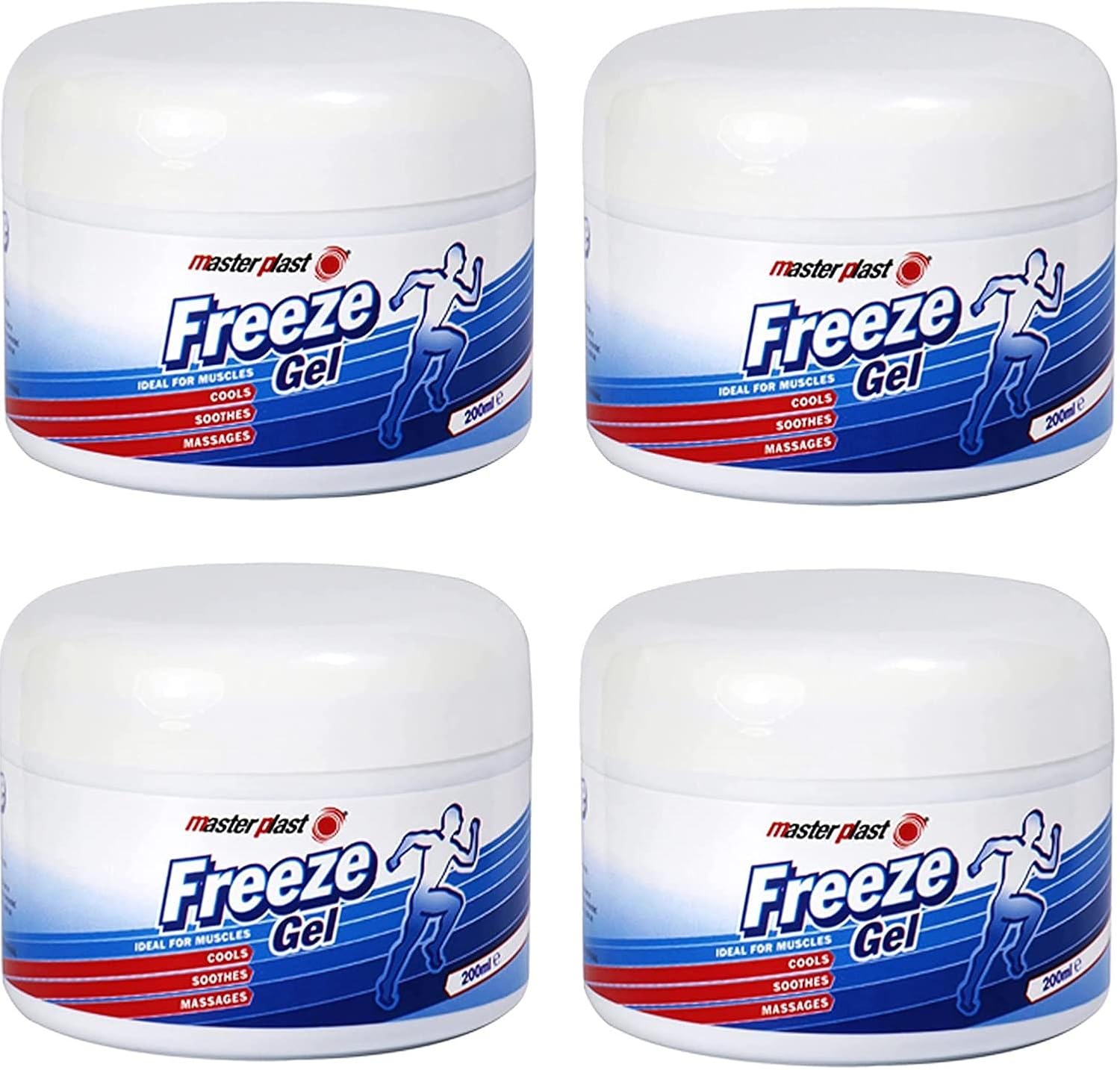 Karrma Freeze Gel Idea for Muscles, Soothes, Cools, Massages, Aching Muscles Relief & Comfort 200ML Ready to Use Suitable for Everyday and Sporting Use- Pack of 4