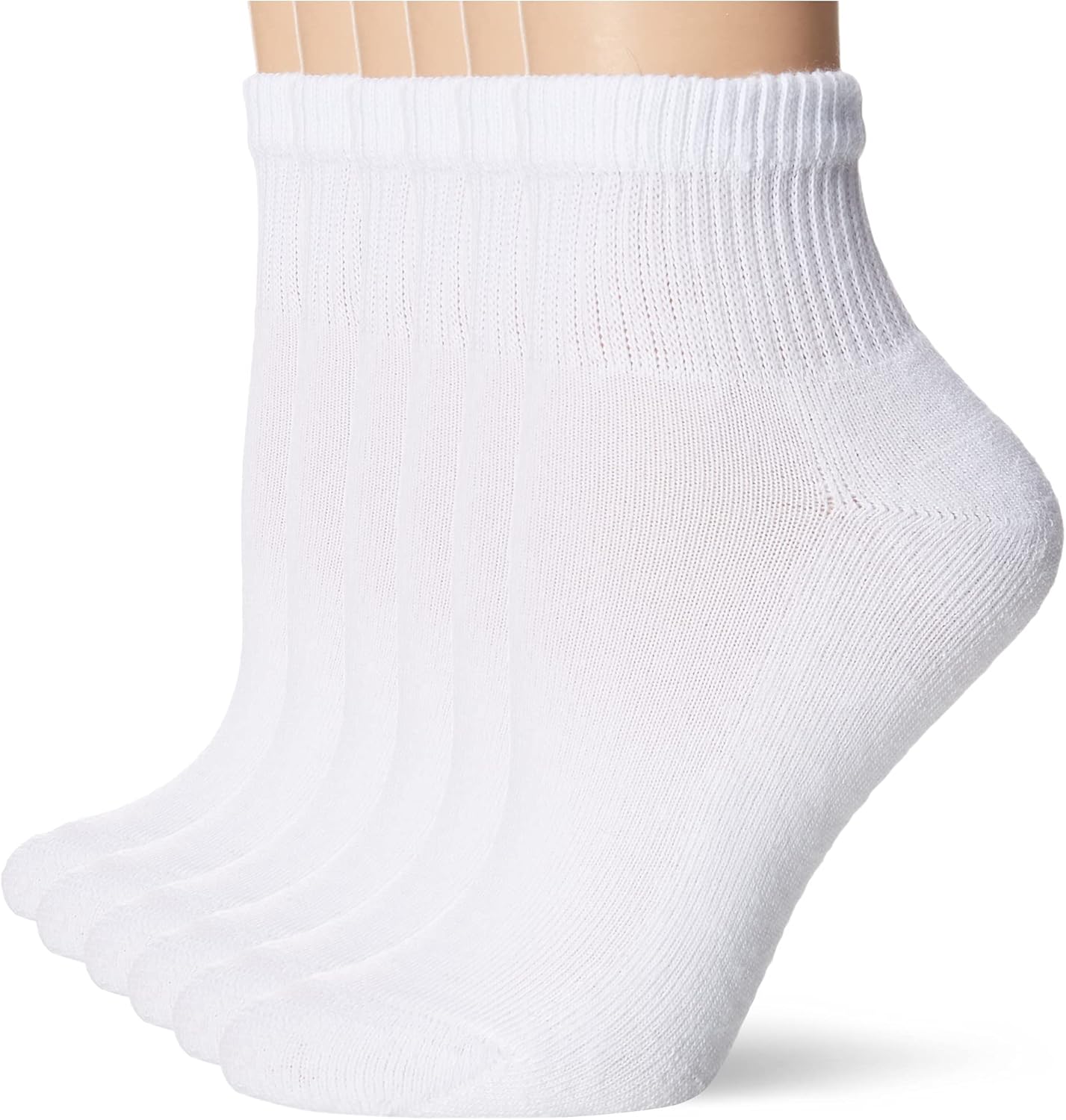 Hanes Women's Ultimate Comfort Toe Seamed Ankle Socks Pack Of 6
