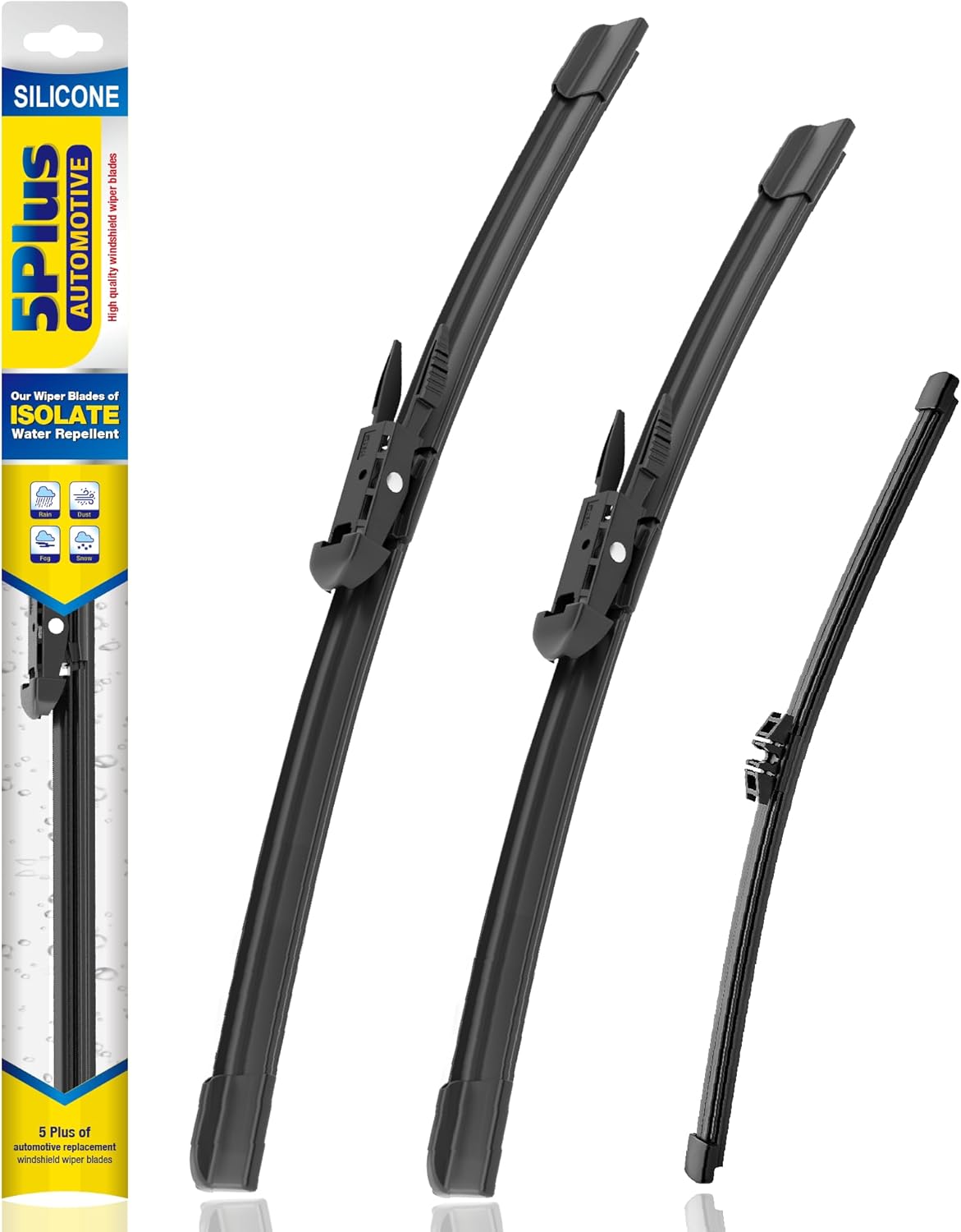 5 PLUS® Silicone Windshield Wipers Replacement for 2011-2024 Ford Explorer Wiper Blades(Set of 3),Automotive Replacement Windshield Wiper Blades For My Car-26"/22"/11"