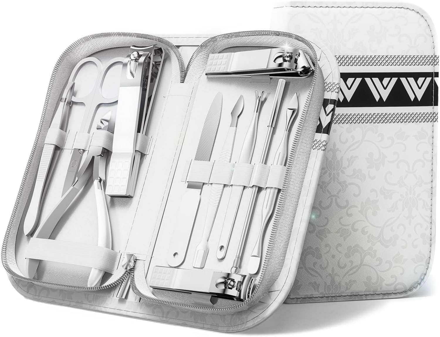 Nail Care Kit for Women – [Manicure & Pedicure Set] with Nail Clippers, Cuticle Trimmer, Tweezers, Metal File, and Travel Case – Professional-Quality Tools for Home, Travel, or Gift Use