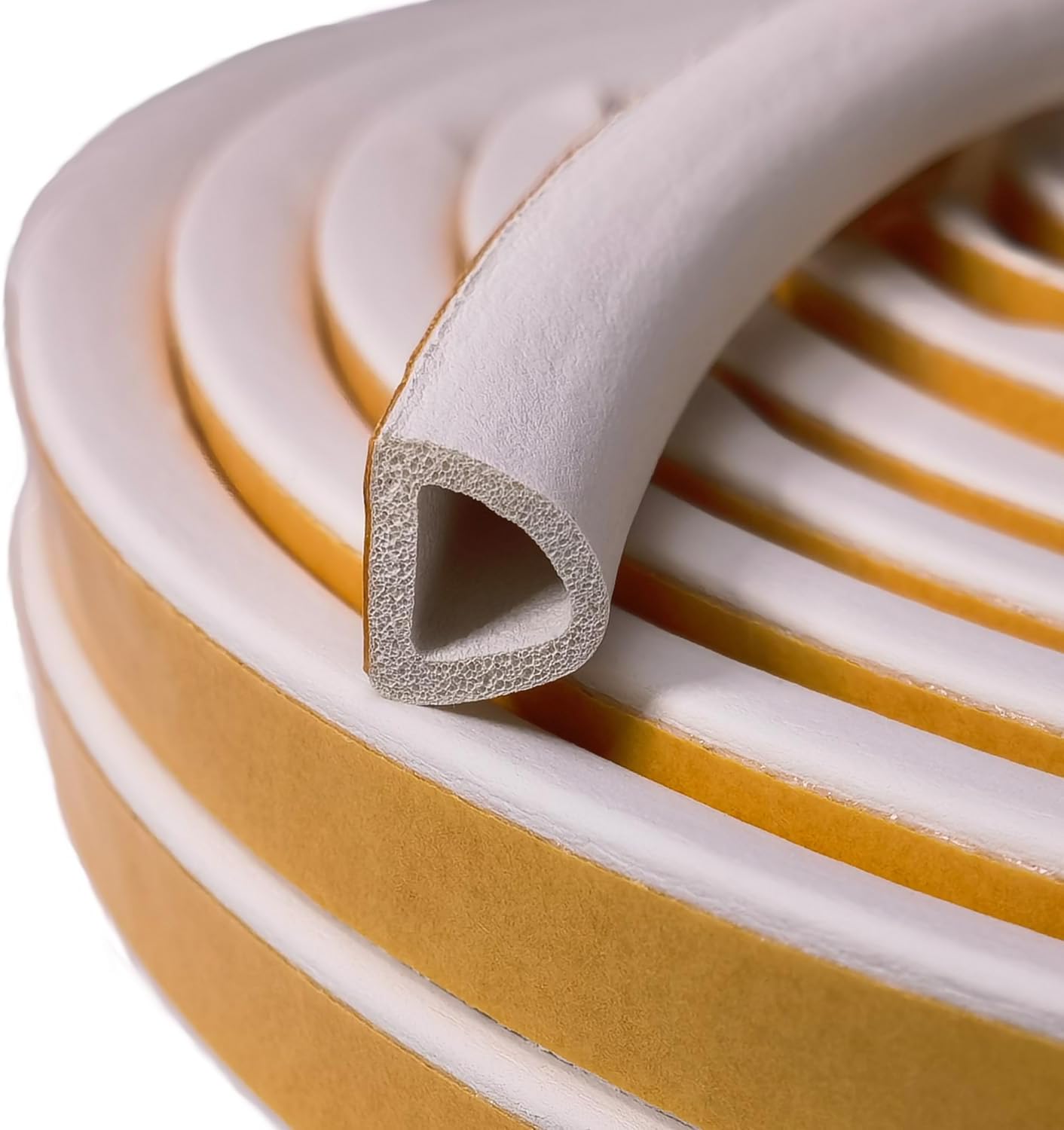 Weather Stripping Seal Strip for Doors Windows 18 Feet, Self-Adhesive Backing Seals Large Gap (from 5/16 inch to 15/32 inch), Easy Cut to Size