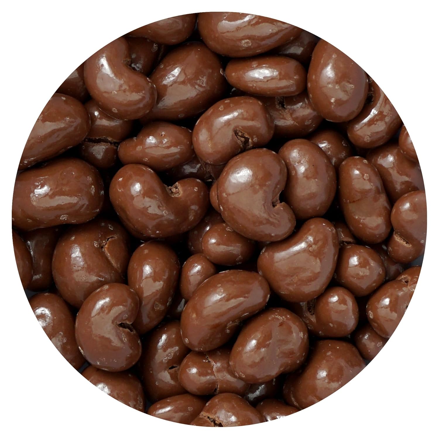 Milk Chocolate Covered Cashews, 2 Pound Bulk Bag, Chocolate Covered Nuts, The Hampton Popcorn & Candy Company