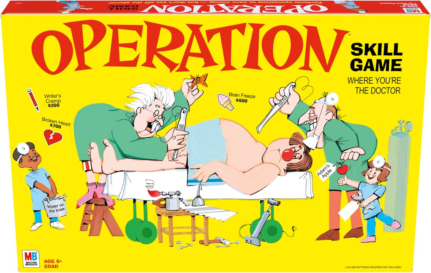 Operation Electronic Board Game, Family Games for Kids Ages 6+, Kids Board Games for 1+ Players, Funny Games for Kids, Kids Gifts (Amazon Exclusive)
