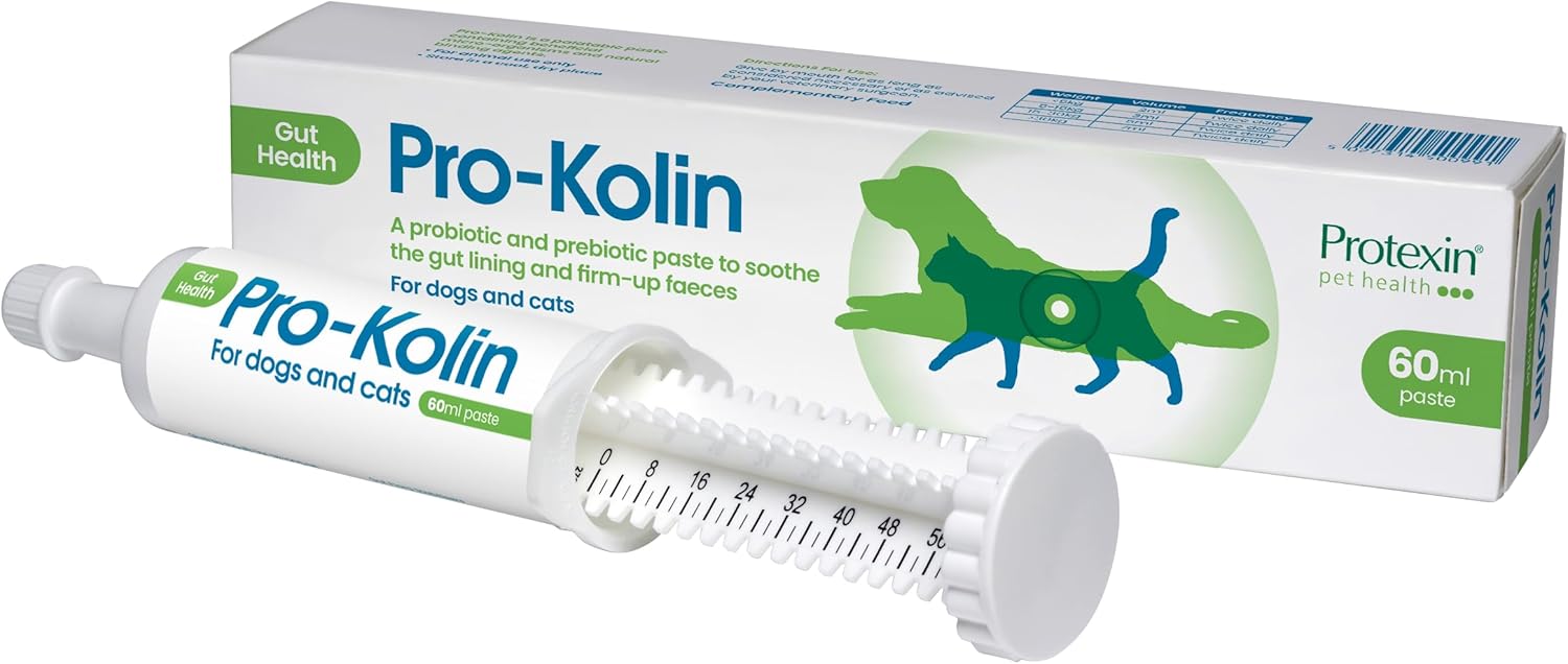 Protexin pet health Pro-Kolin for Dogs and Cats Probiotic Paste and Syringe, 60 ml (Pack of 1)