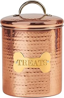 Amici Pet King Charles XL Amici Home Copper Dog Food Canister-104, X-Large/104 oz