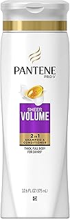 Pantene Pro-V 2 in 1 Shampoo & Conditioner, Sheer Volume with Collagen, 12.6 Ounce