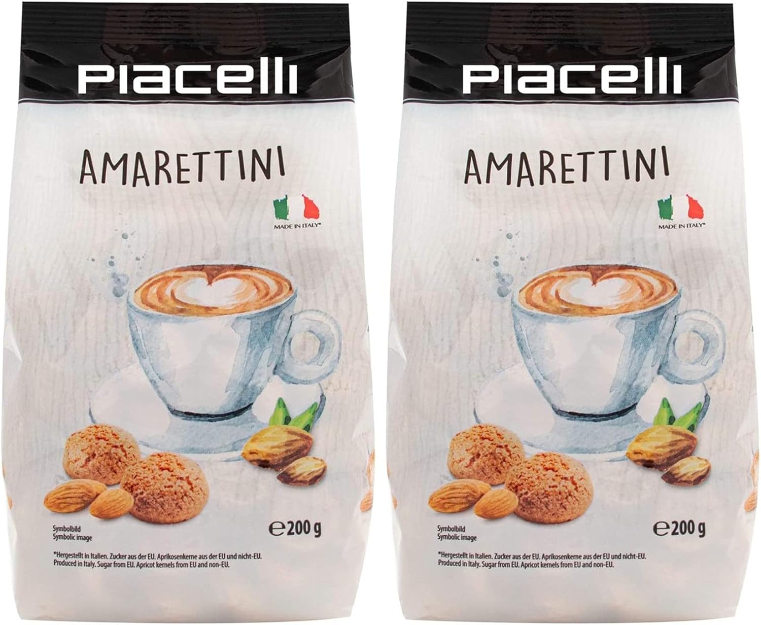 Piacelli Amaretti Biscuits - Pack of 2 (2x200g)