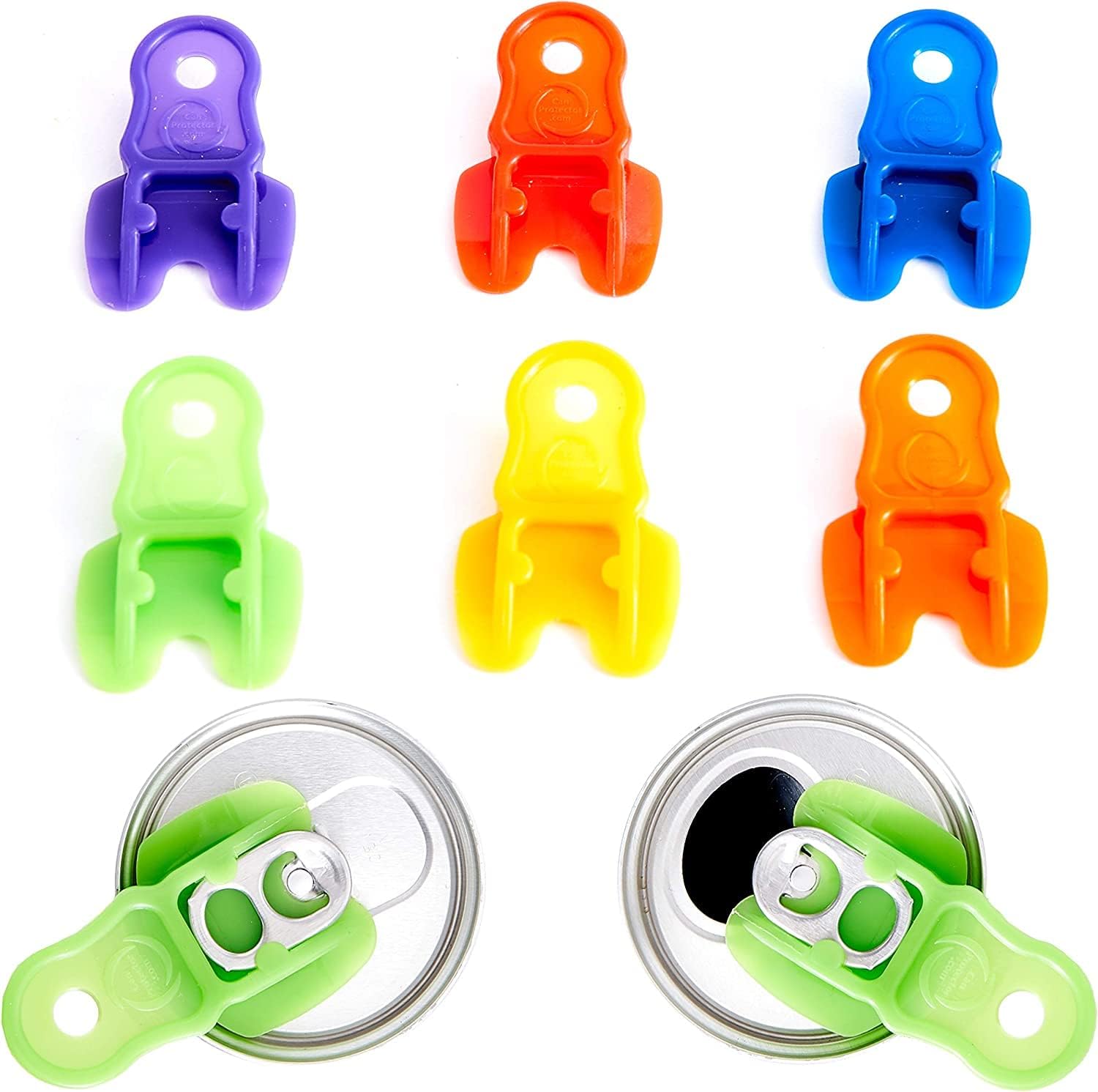 Vibrant Colored 12Pk Drink Shield and Soda Protector for Family. Plastic Tab Can Openers for Pop, Beer, Coke or Soda. Anti Bug and Fly Beverage Barricade Protects Cold Drinks from Bees at Picnic, BBQ
