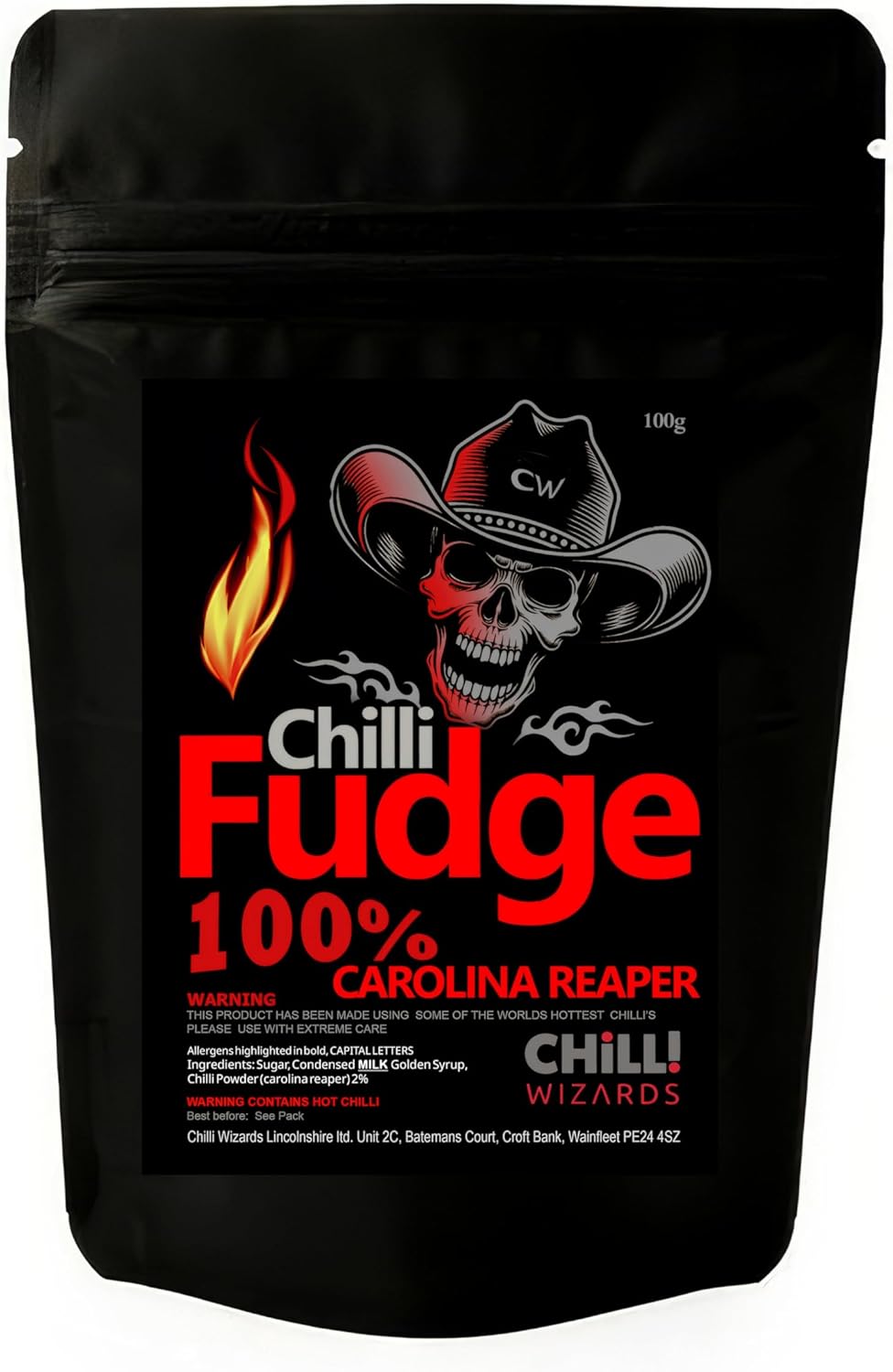 Carolina Reaper Chilli Fudge 100g Made with the hottest chilli in the world 2% Reaper Powder