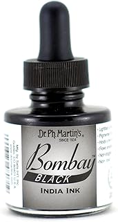 Dr. Ph. Martin's Bombay India (7BY) Ink Bottle, 1.0 oz, Black