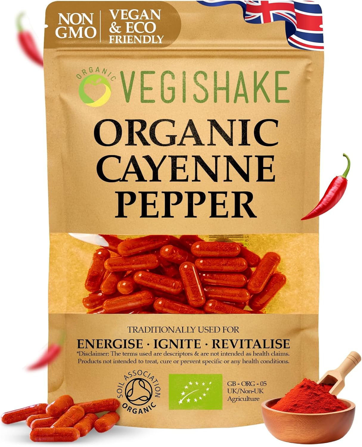 Organic Cayenne Pepper | Fat Burners | Fat Burners for Men Weight Loss | Fat Burners for Women Weight Loss | Fat Burner Tablets | UK British Company | 90 Capsules