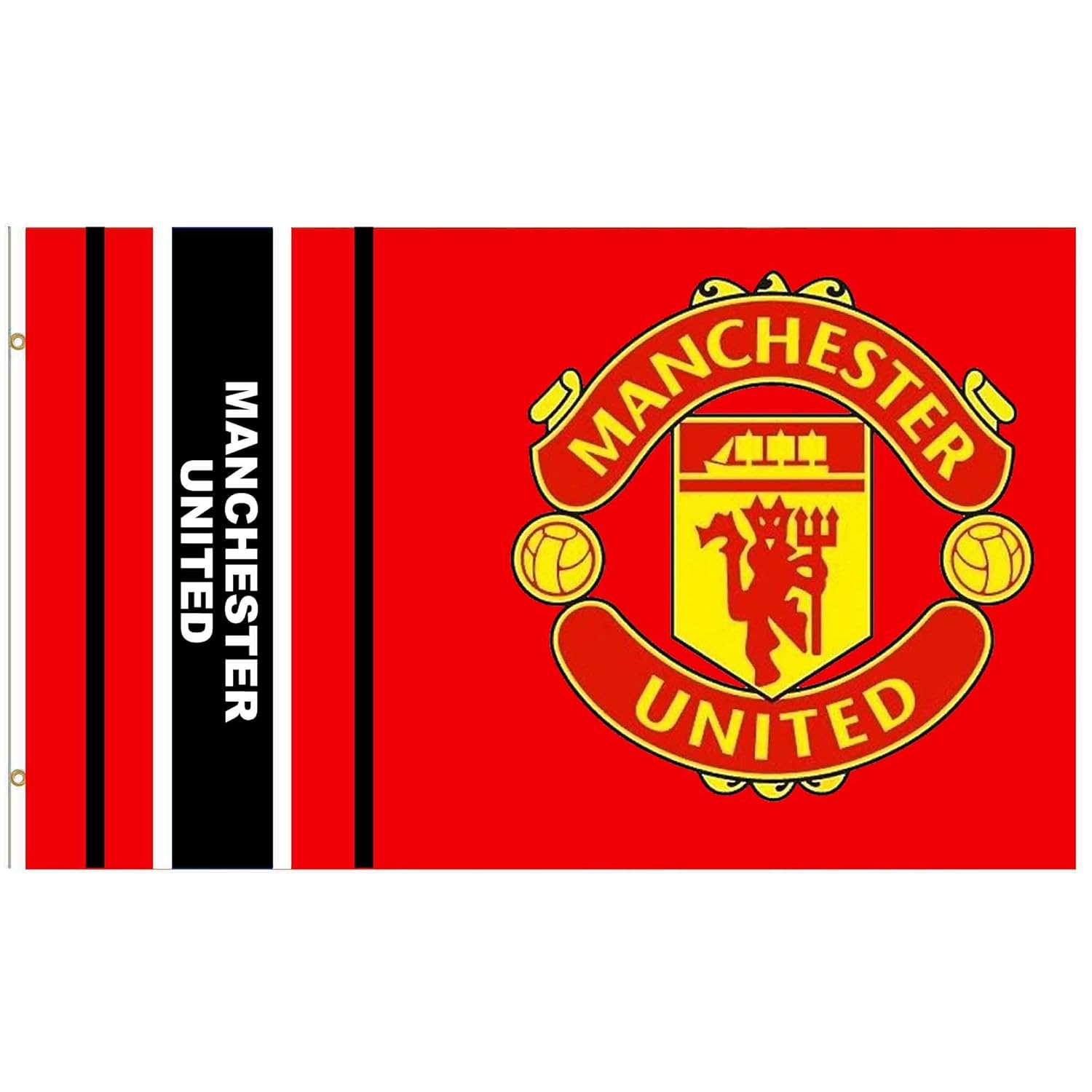 MUFC Giant Manchester Utd Football Crest Flag (5ft x 3ft & 100% Polyester)