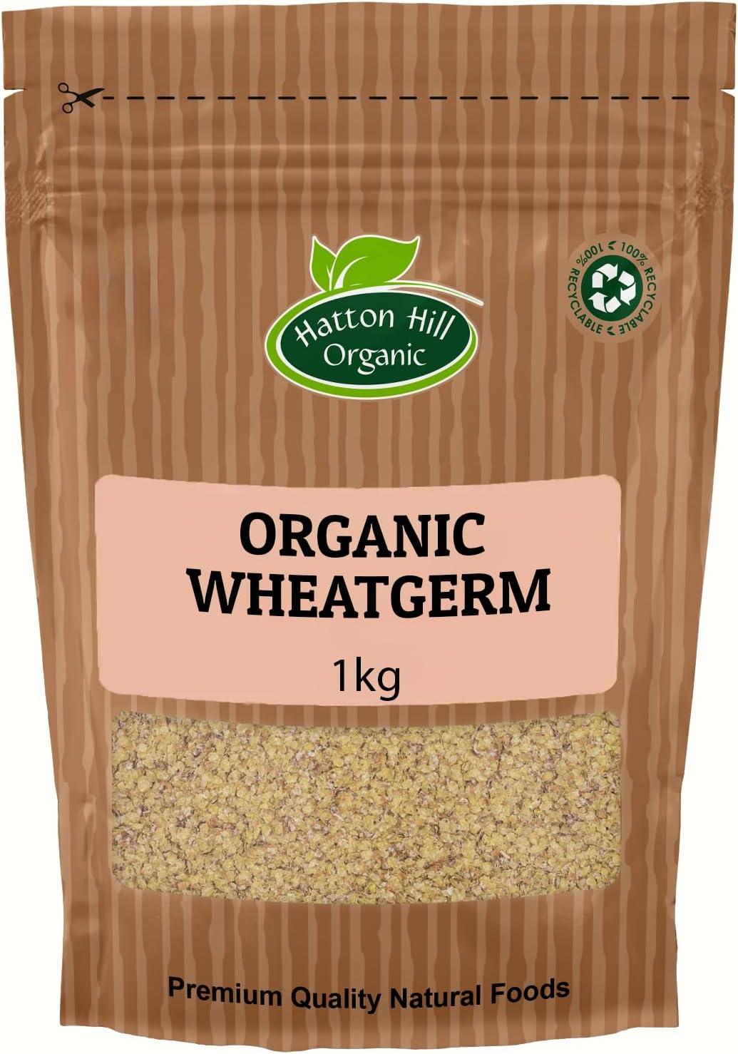 Organic Wheatgerm 1kg by Hatton Hill | Nutrient-Rich, Natural Grain Additive, Wheat Kernel, Nutty Flavour