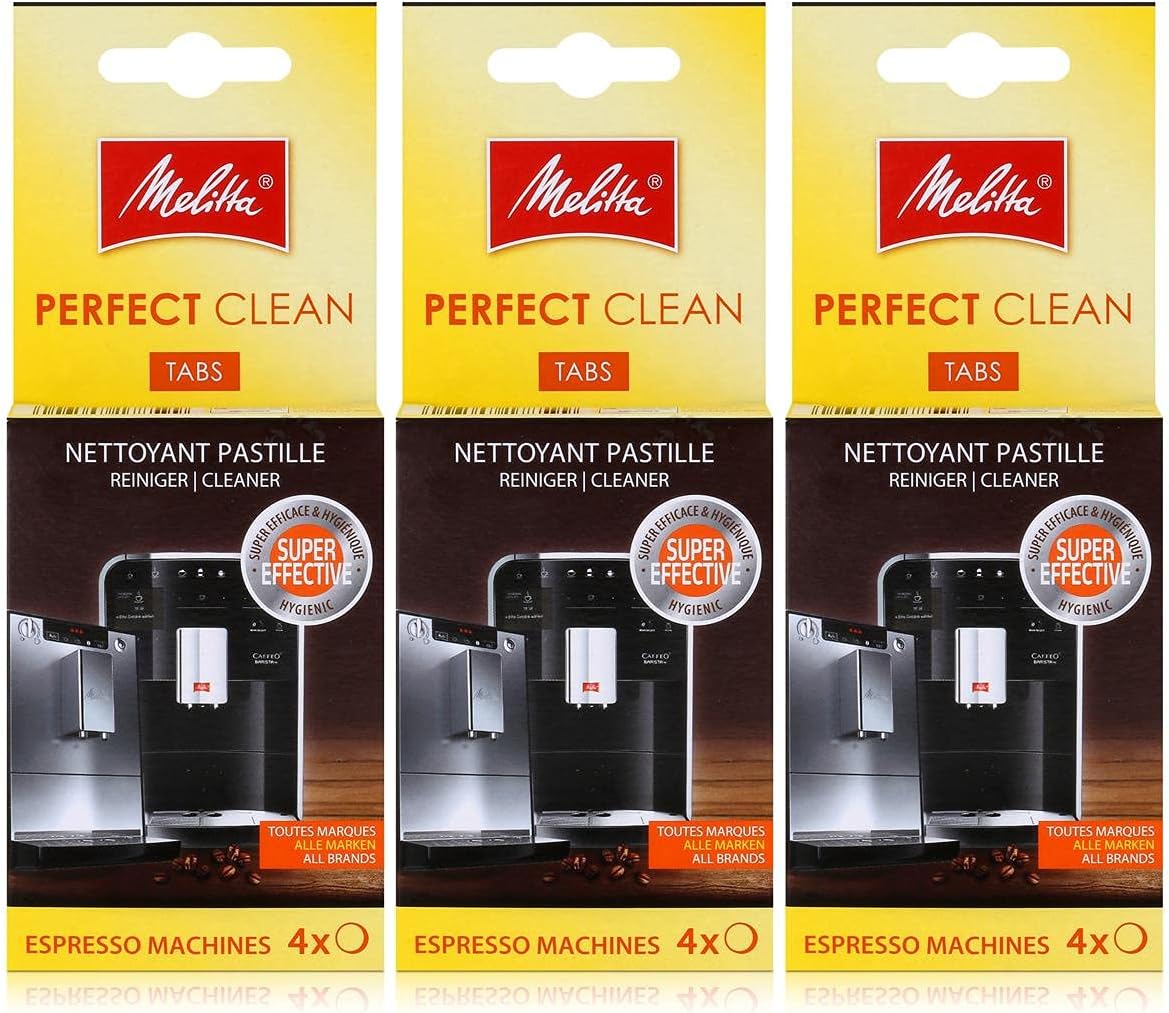 Melitta Perfect Clean Espresso Machines Cleaning Tablets 4 x 1.8 g (Pack of 3)