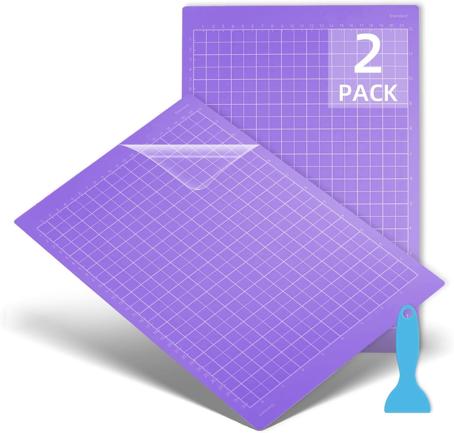 Srunffe Cutting Mat for Cricut Joy Xtra, 12" x 8.5", Adhesive Cutting Mats/Card mat Accessories for Cricut Joy Xtra (Purple for cricut joy Xtra (2 pack), StrongGrip)