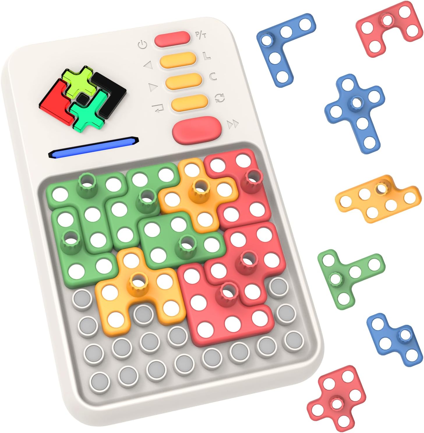 Fistone Super Blocks Pattern Matching Puzzle Games with 1000+ Challenges Brain Teaser STEM Toys, Shape Pattern Blocks Tangram Geometry Games Montessori Educational Gift for Boys Girls